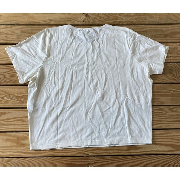 NWT Wednesdays Girl Crop T Shirt Size 18 Women’s Cream Pullover - Picture 2 of 8